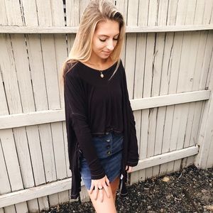 Free people black long sleeve